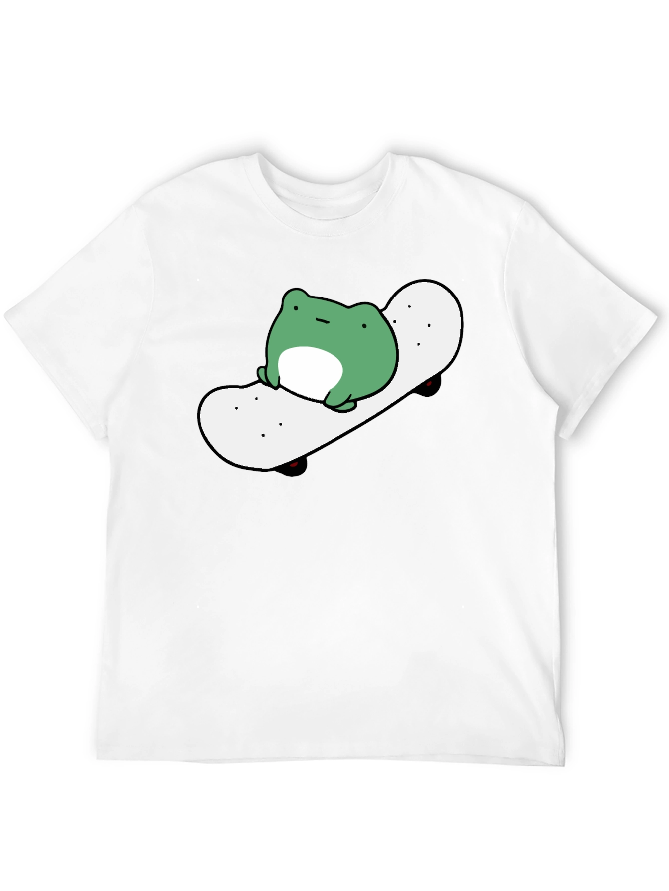 Frog Skateboard Graphic Tee - Casual Black T-Shirt