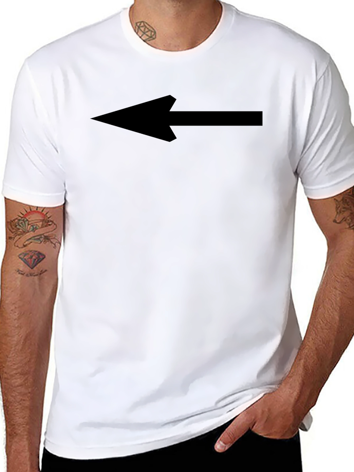 Black Arrow Graphic Tee - Point the Way!