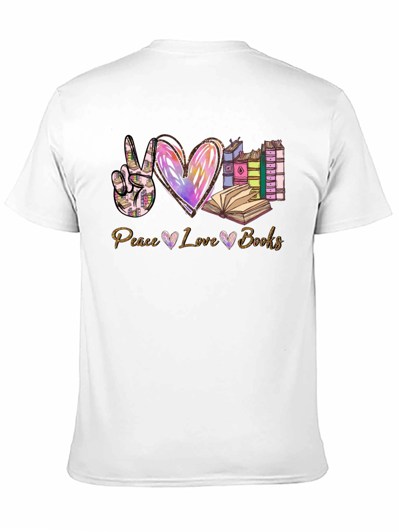 Peace Love Books T-Shirt | Reading Lover Tee