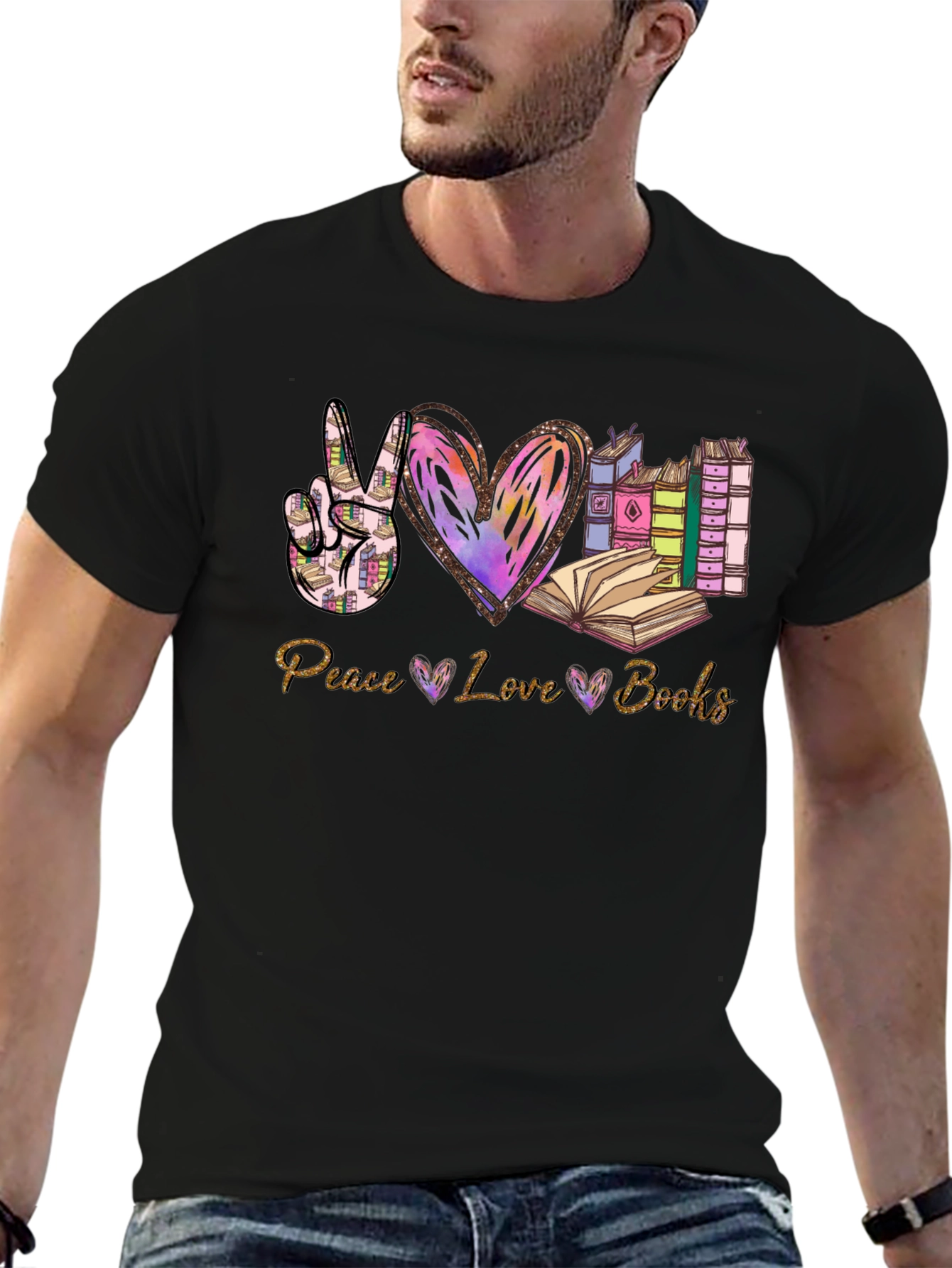 Peace Love Books T-Shirt | Reading Lover Tee