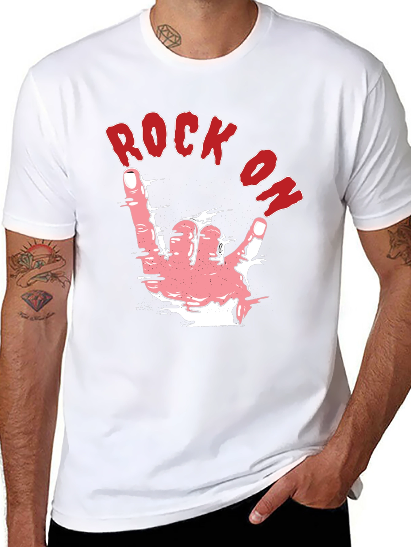 Rock On Graphic Tee - Black