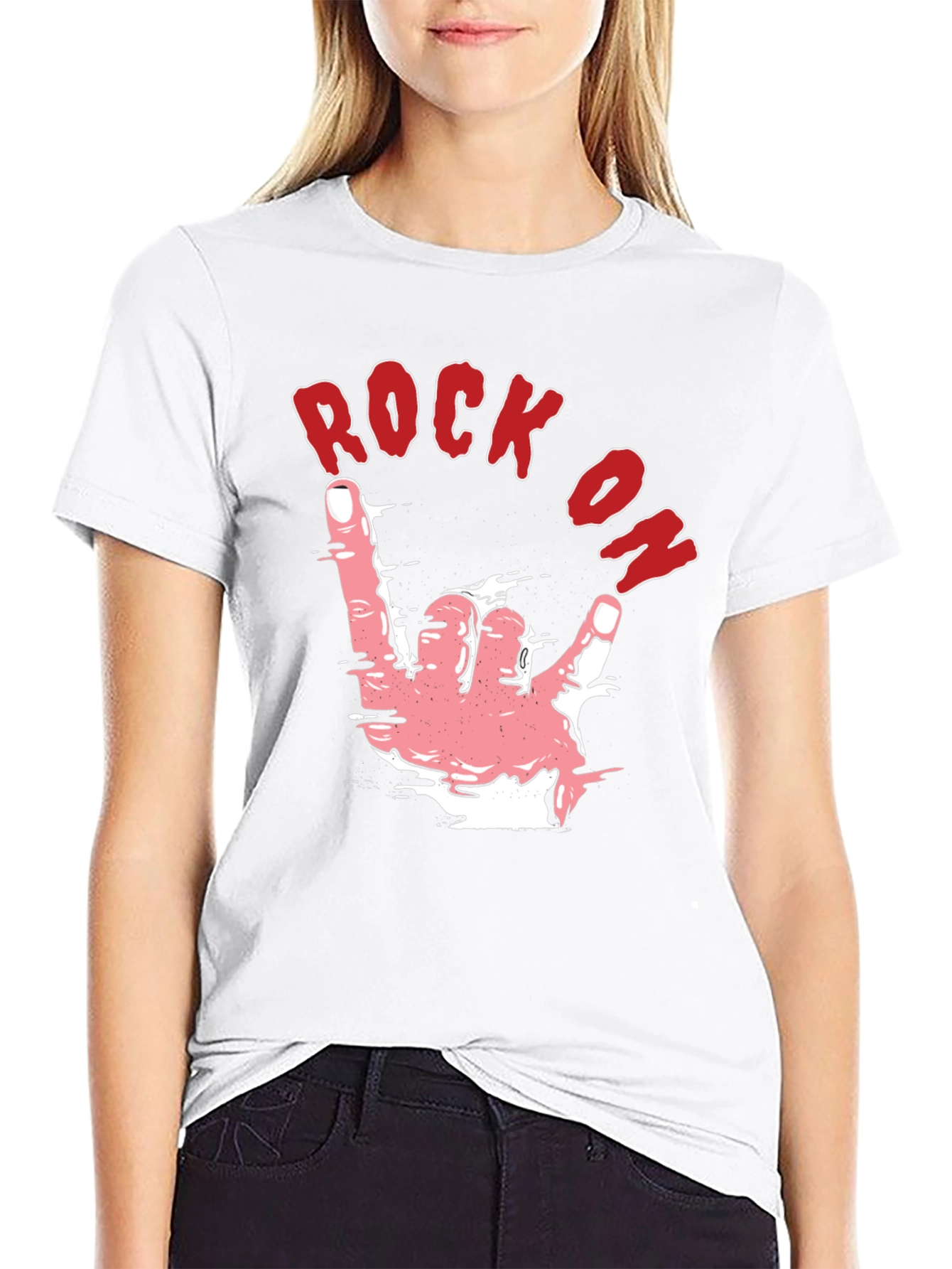 Rock On Graphic Tee - Black