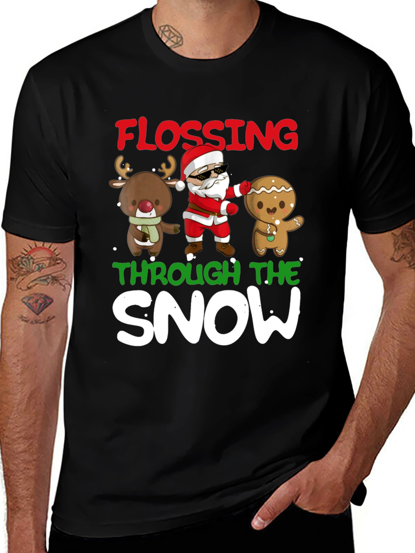 Flossing Through The Snow Holiday T-Shirt