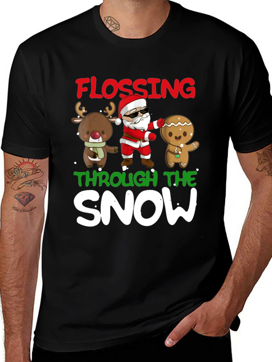 Flossing Through The Snow Holiday T-Shirt