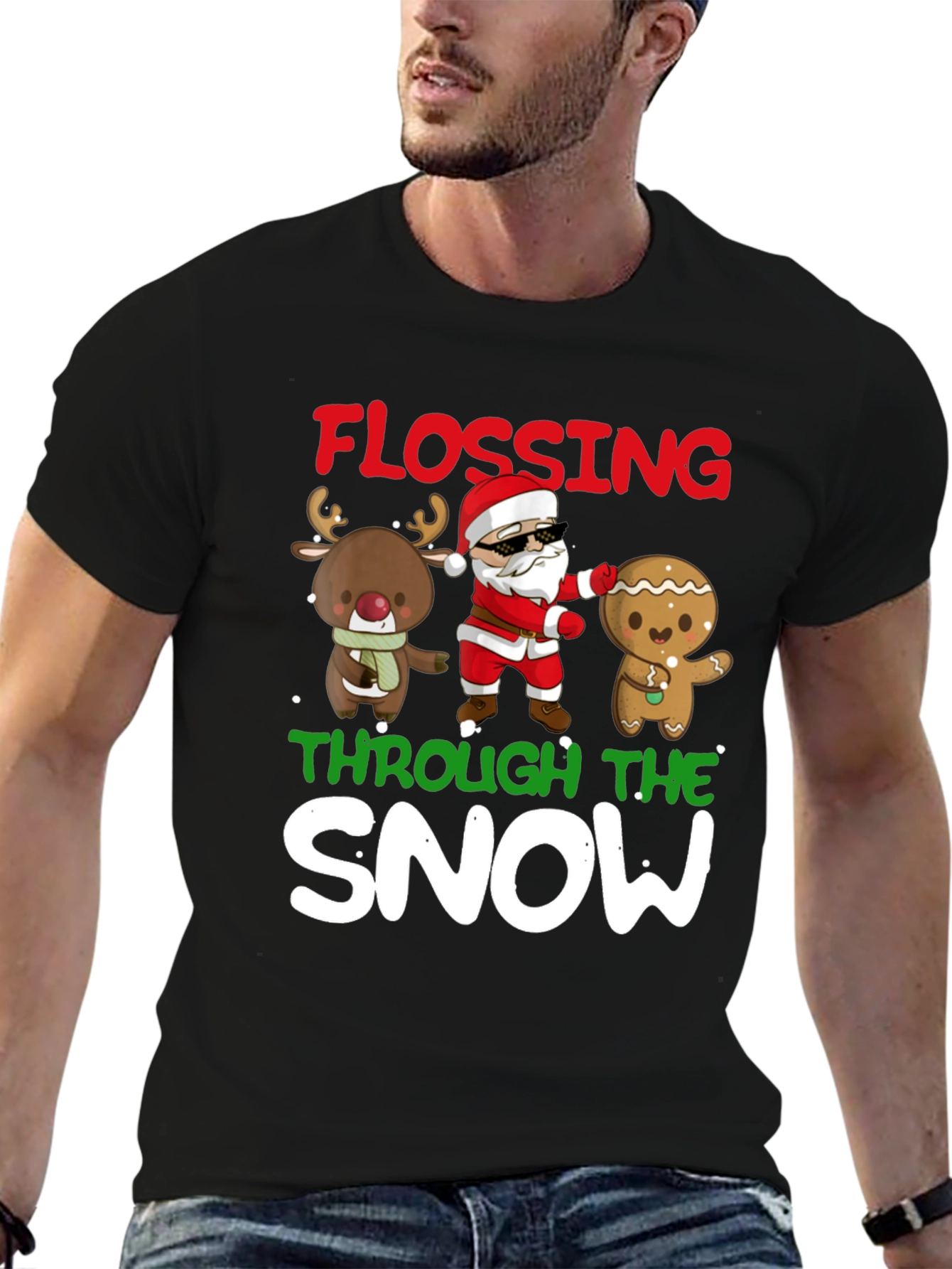 Flossing Through The Snow Holiday T-Shirt