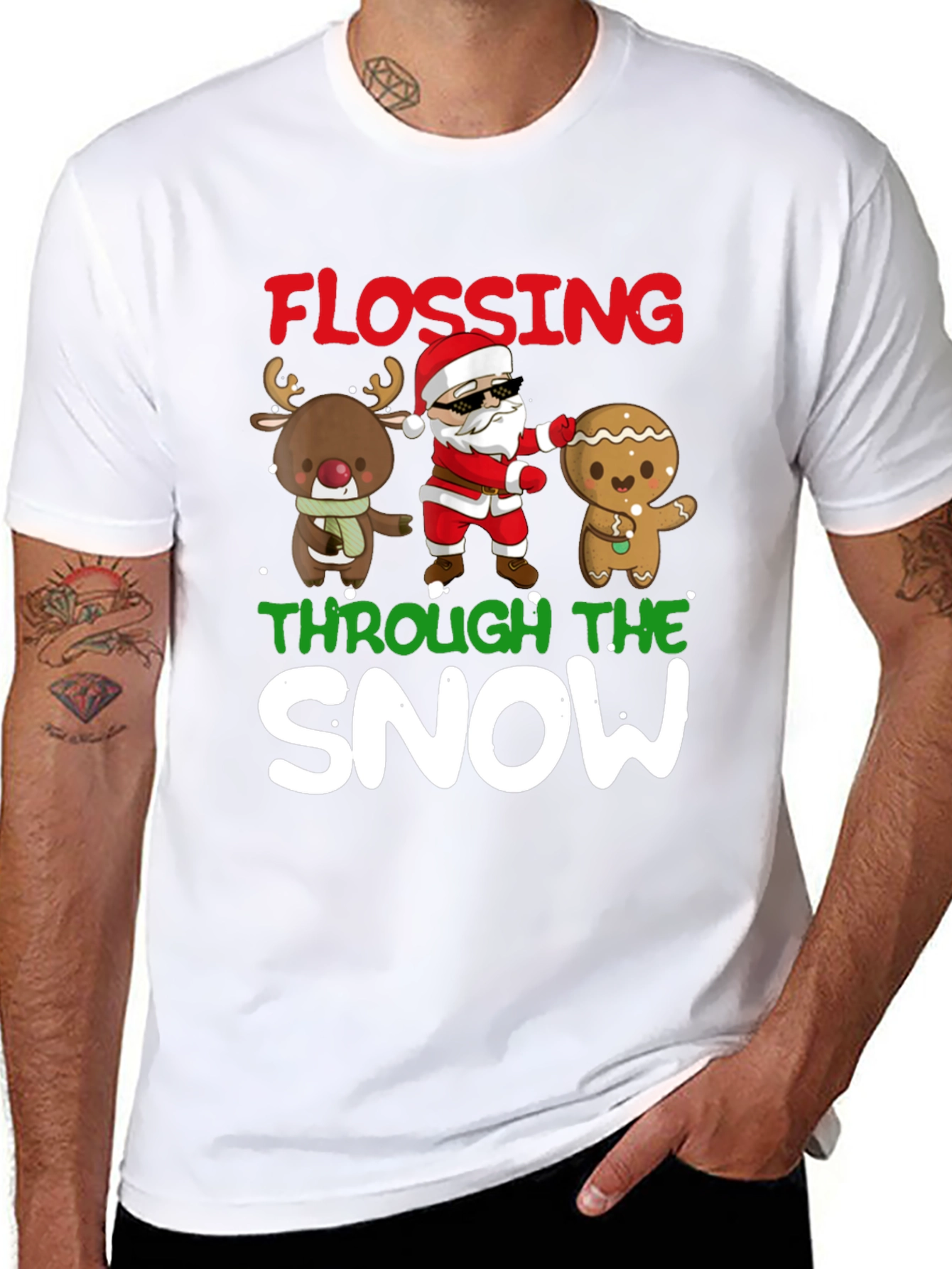 Flossing Through The Snow Holiday T-Shirt