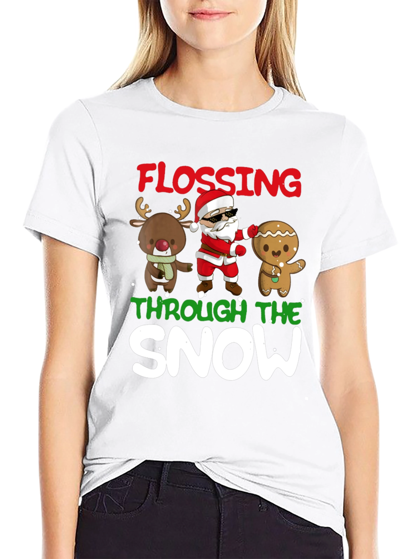 Flossing Through The Snow Holiday T-Shirt