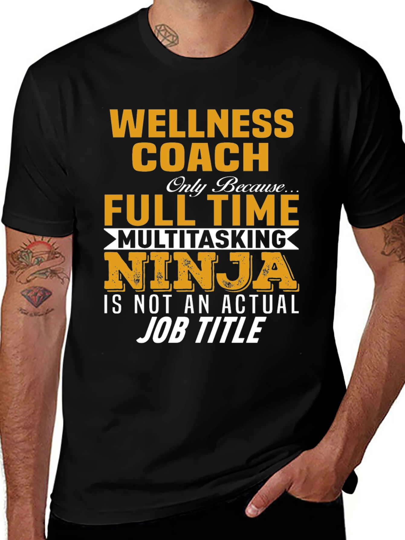 Wellness Coach T-Shirt: Multitasking Ninja Job Title