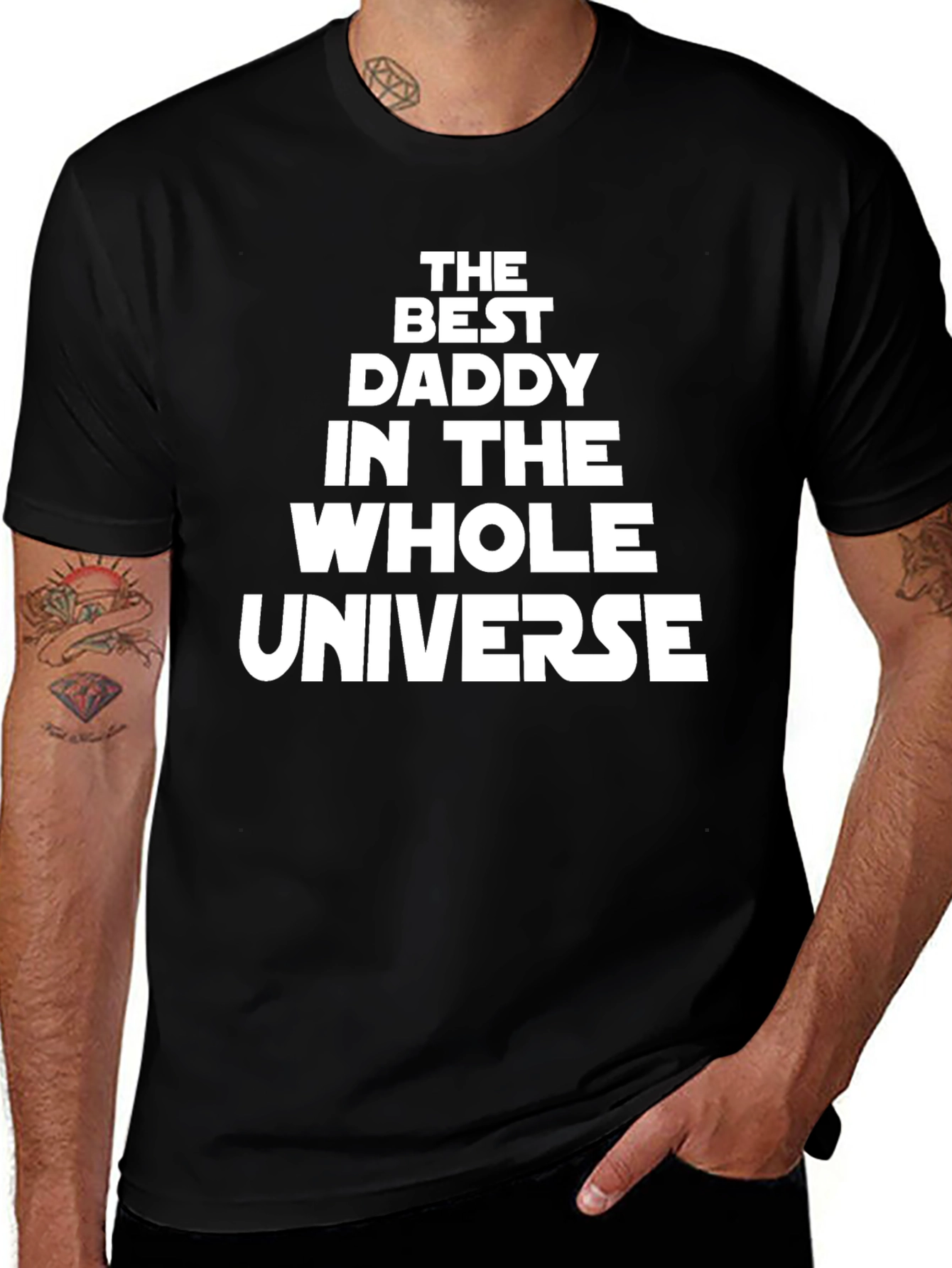 Best Daddy in the Universe Mens Black T-Shirt