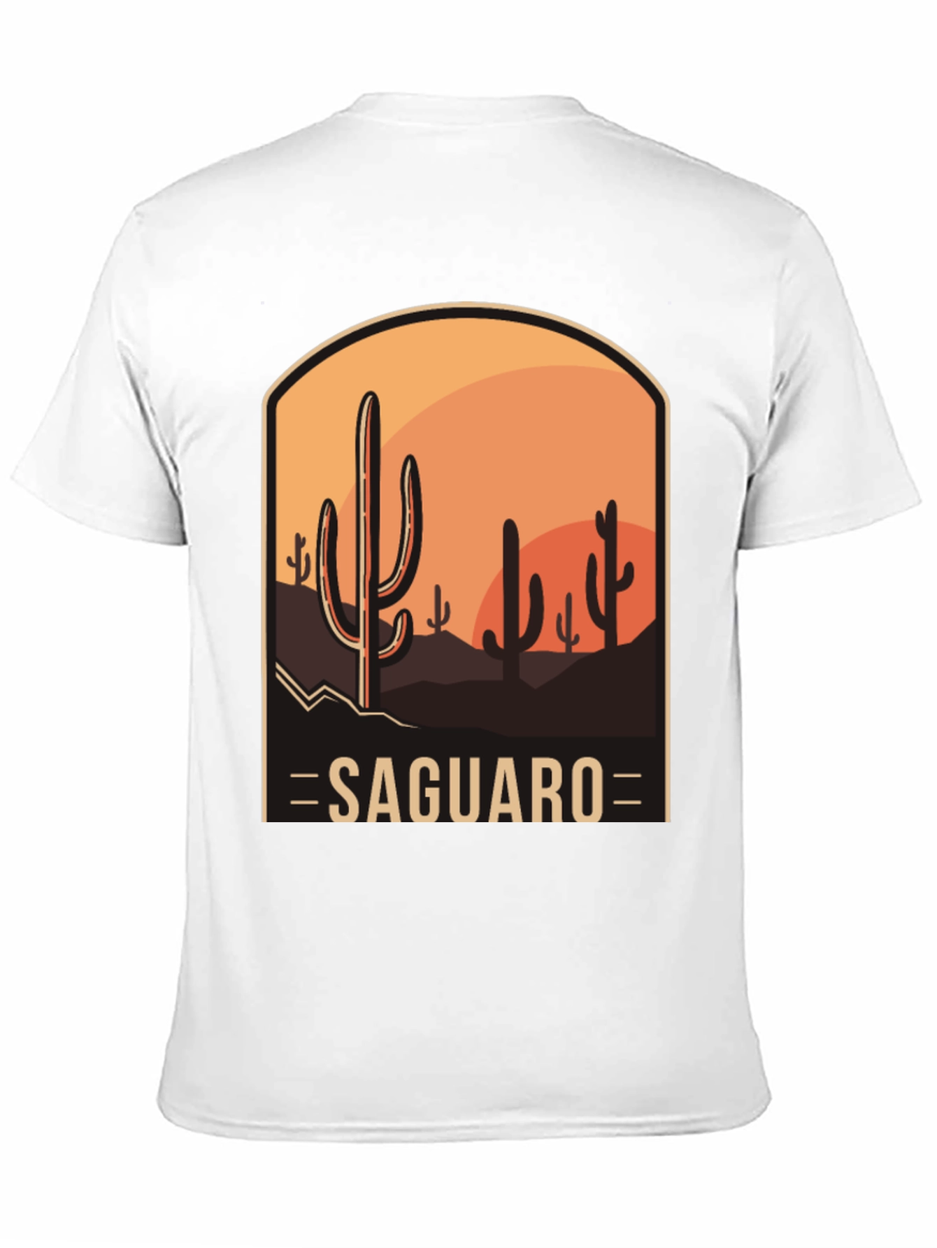 Saguaro Desert Graphic Tee - Unisex Black T-Shirt