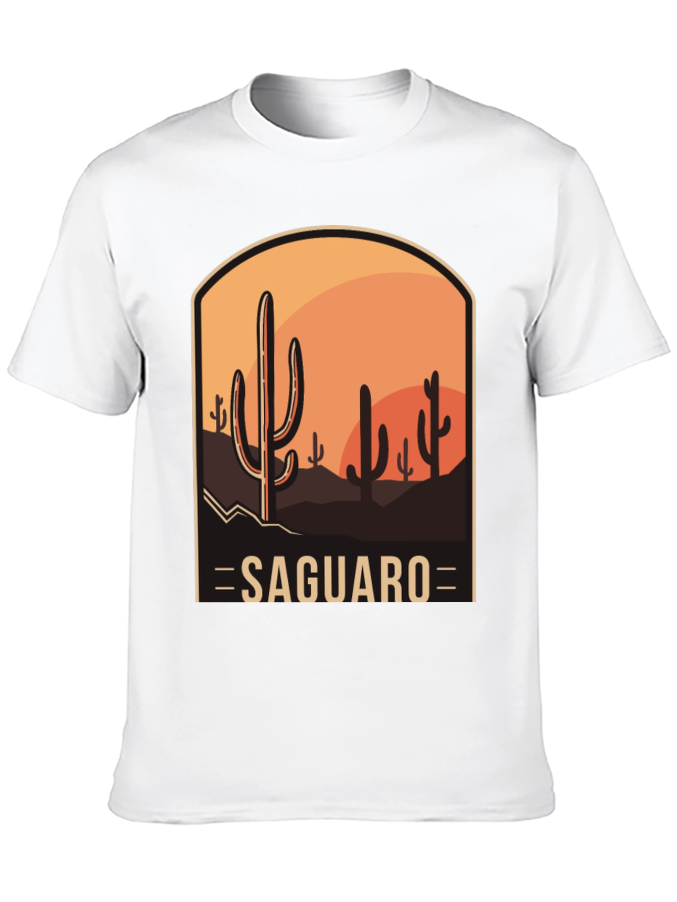 Saguaro Desert Graphic Tee - Unisex Black T-Shirt