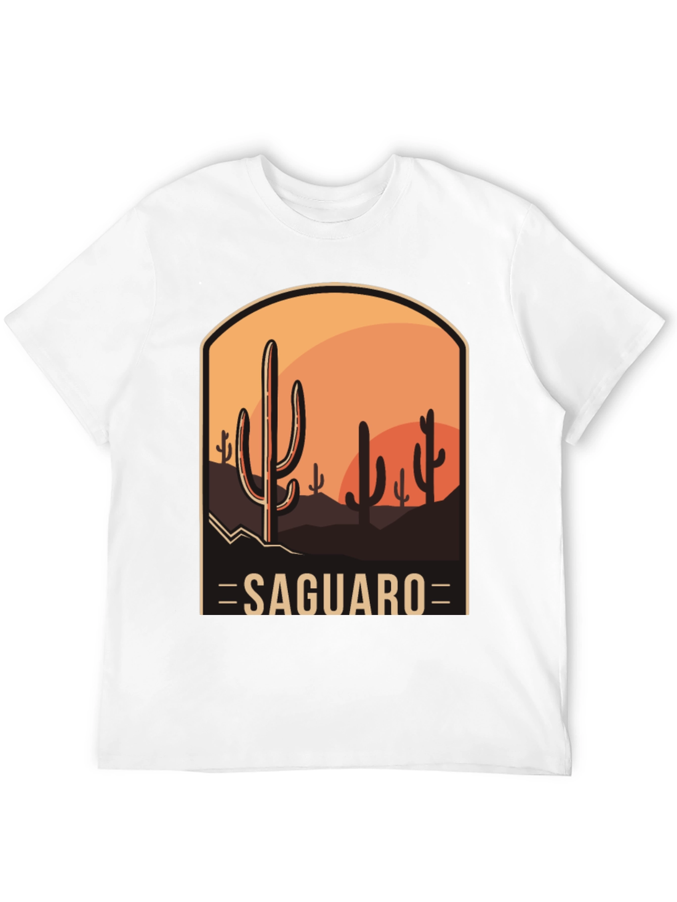 Saguaro Desert Graphic Tee - Unisex Black T-Shirt