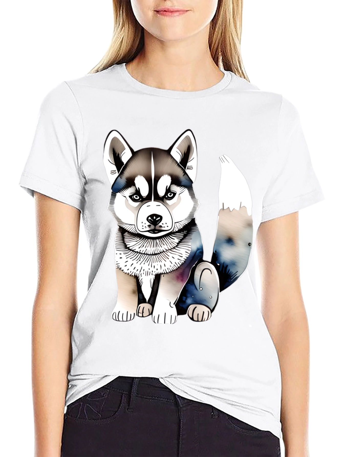 Husky Puppy T-Shirt: Cute Dog Graphic Tee