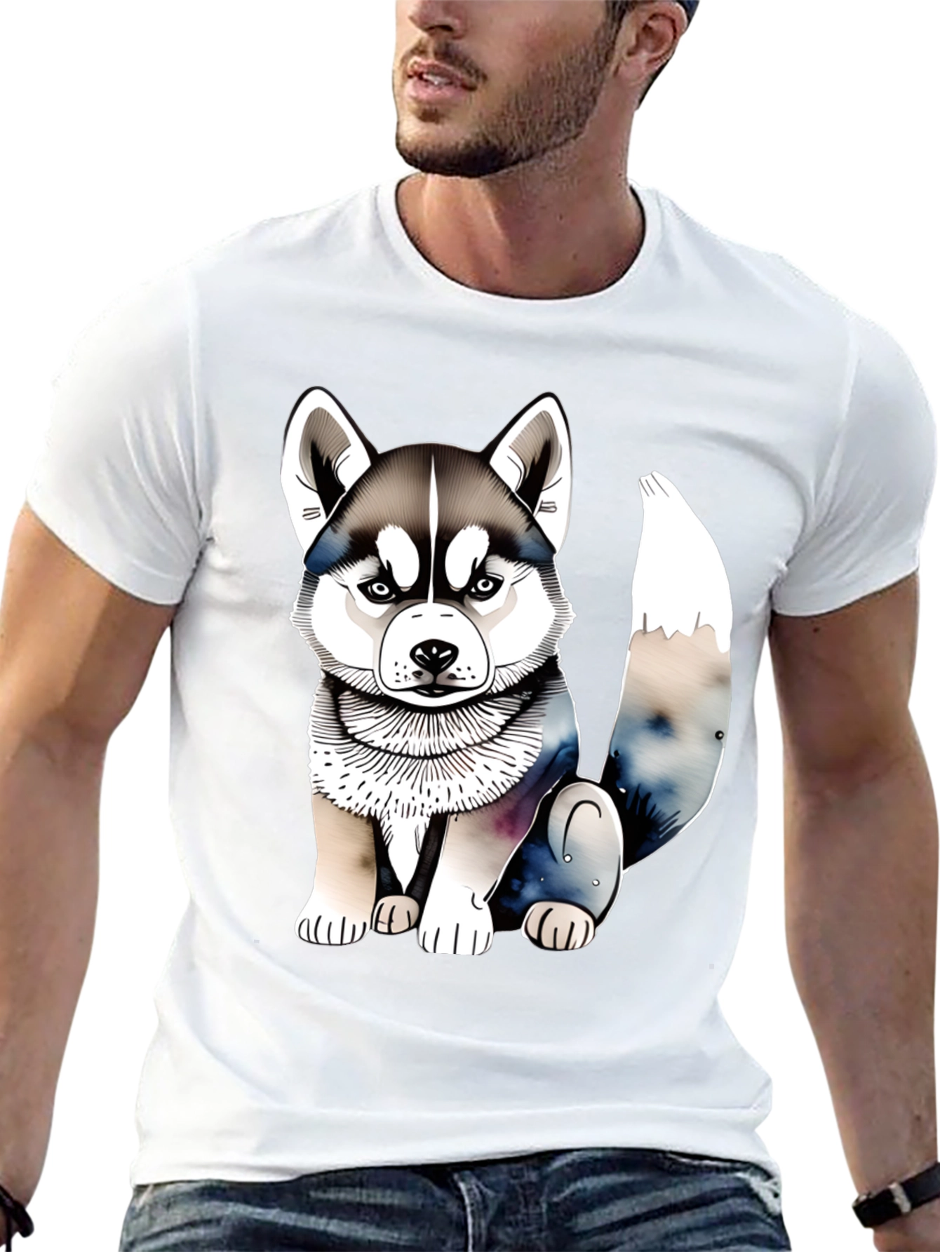 Husky Puppy T-Shirt: Cute Dog Graphic Tee