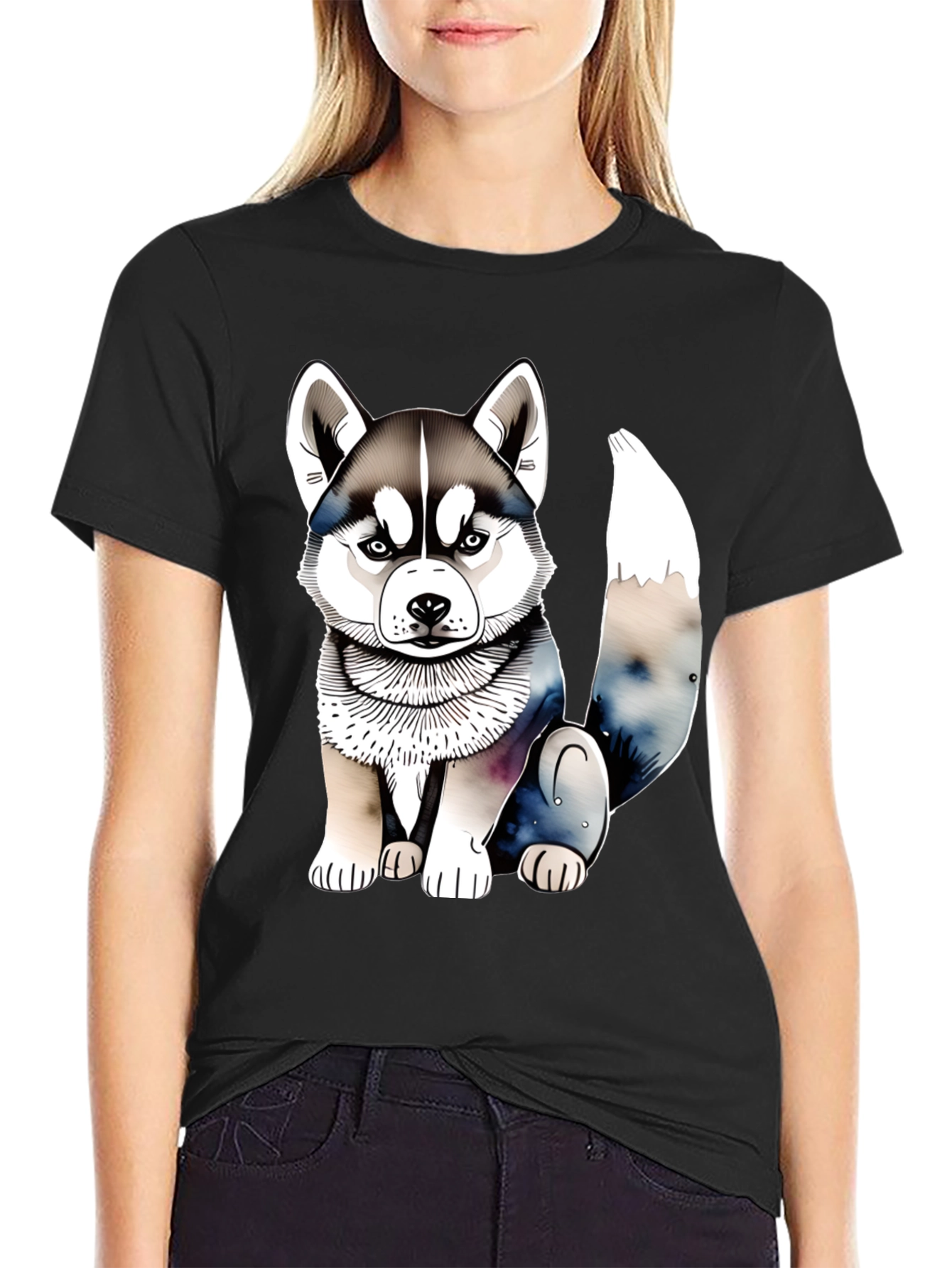 Husky Puppy T-Shirt: Cute Dog Graphic Tee