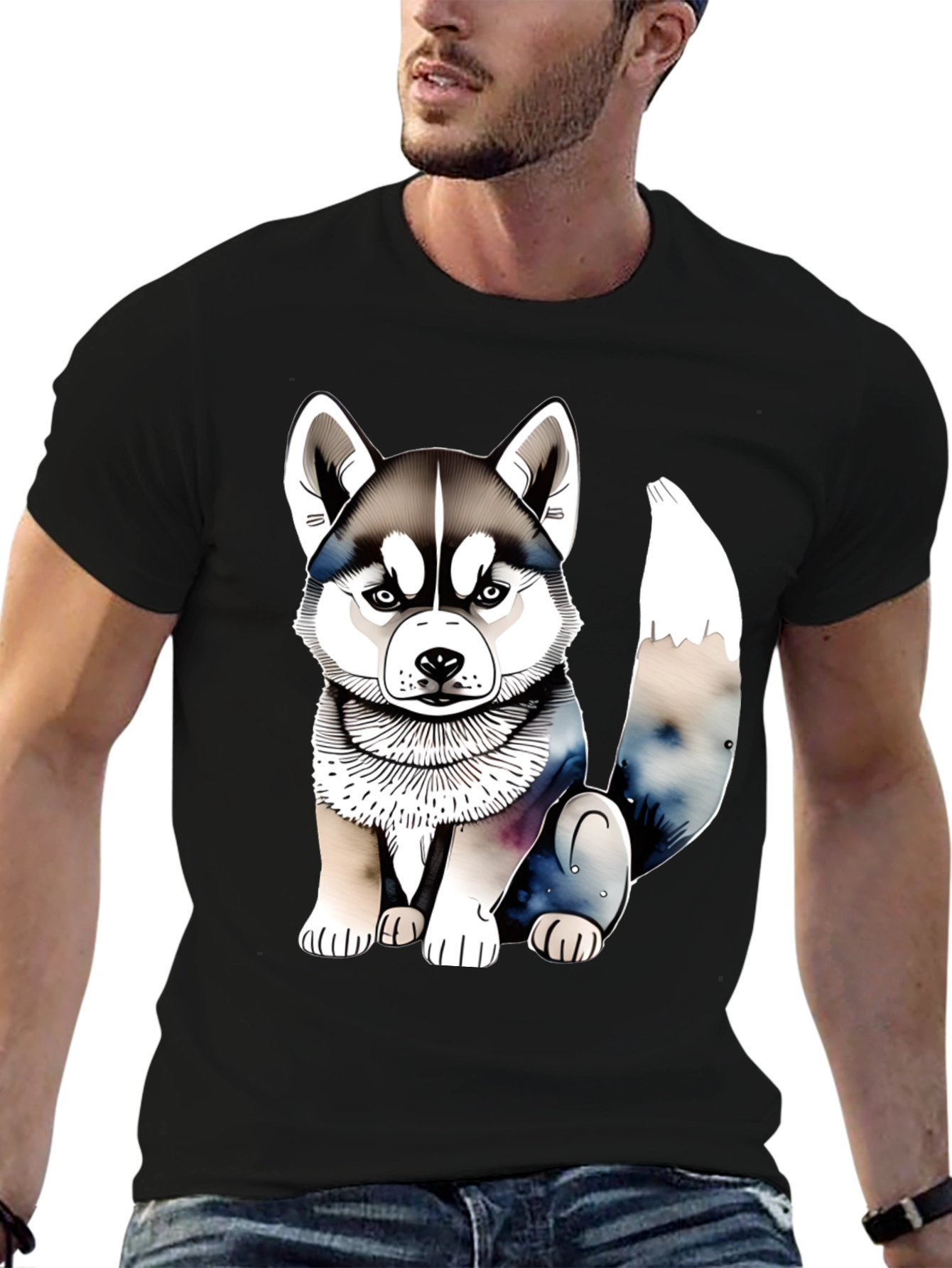 Husky Puppy T-Shirt: Cute Dog Graphic Tee
