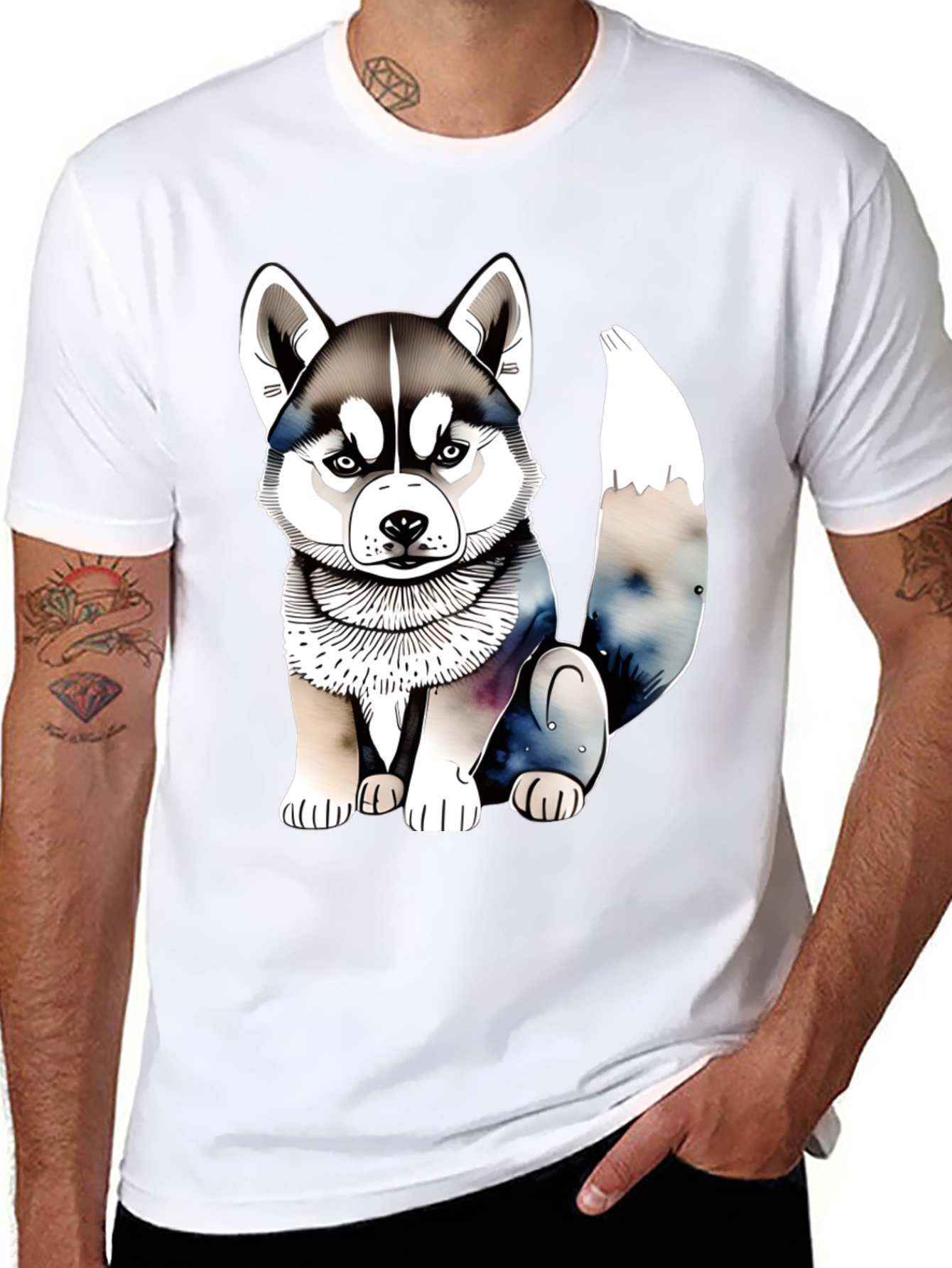 Husky Puppy T-Shirt: Cute Dog Graphic Tee