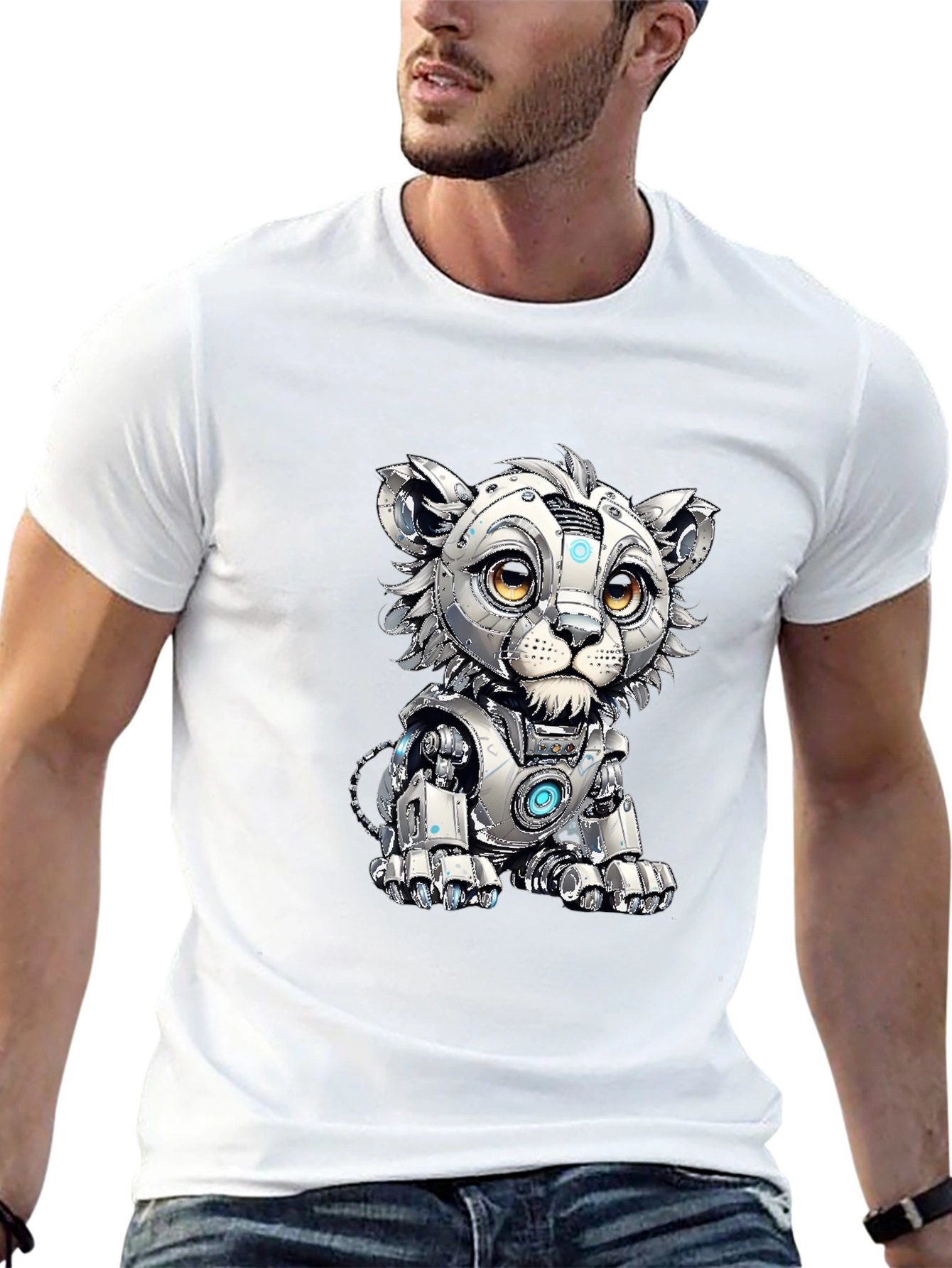Robotic Lion Cub Graphic Tee