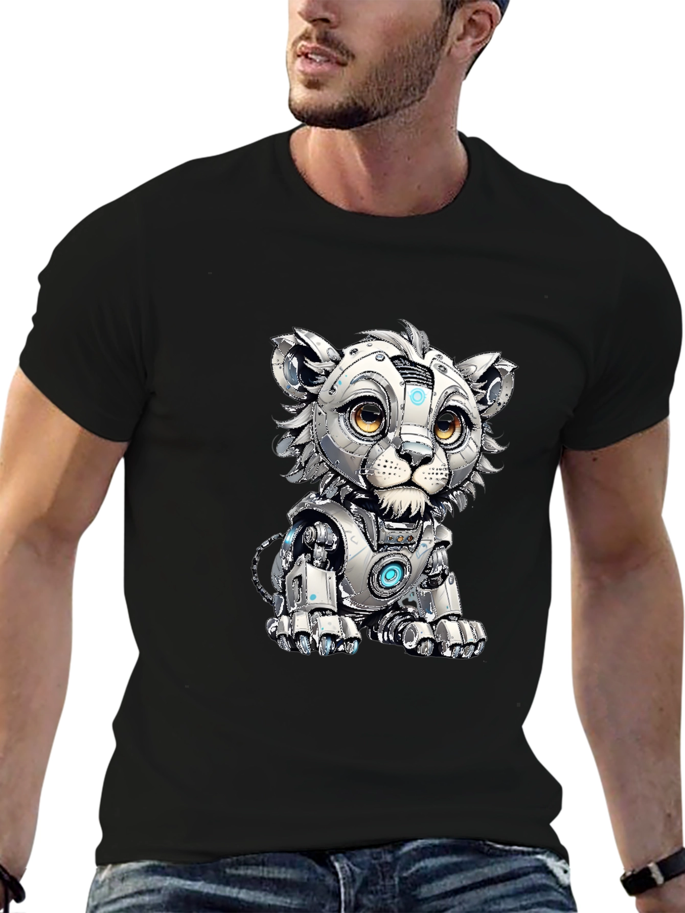 Robotic Lion Cub Graphic Tee