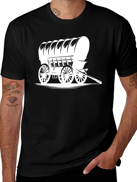 Covered Wagon Graphic Tee - Black