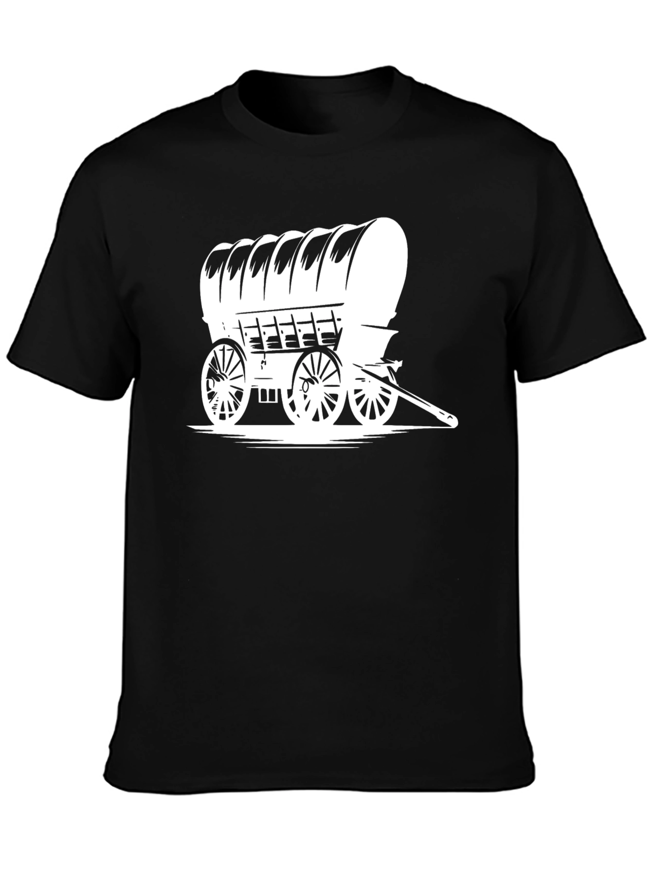 Covered Wagon Graphic Tee - Black