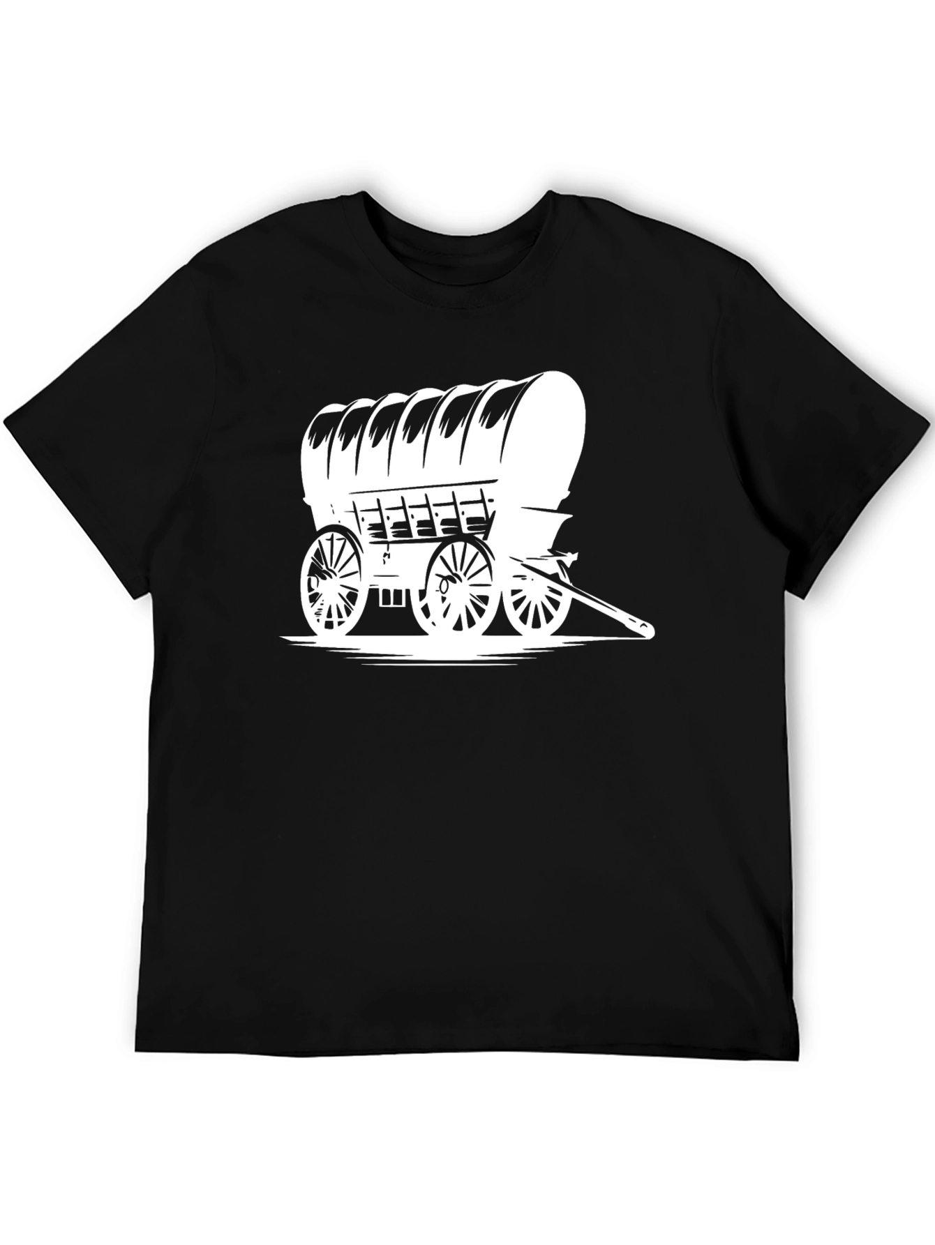 Covered Wagon Graphic Tee - Black