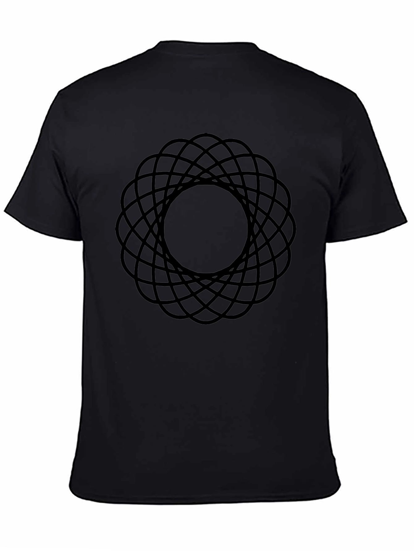 Abstract Geometric Pattern T-Shirt - Modern Black Tee