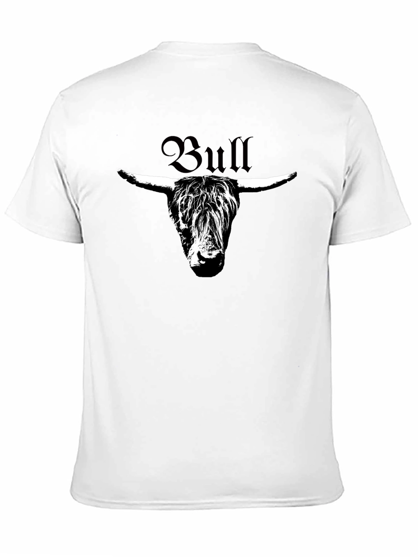 Bull Head Graphic Print Black T-Shirt