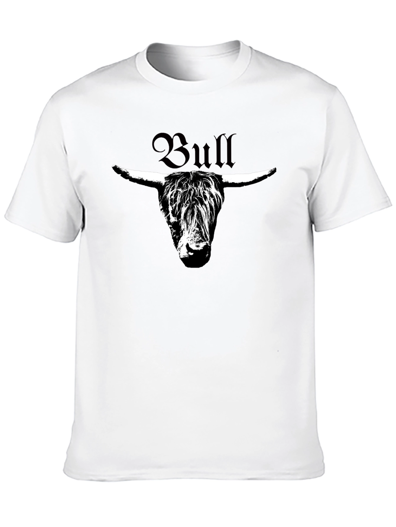 Bull Head Graphic Print Black T-Shirt