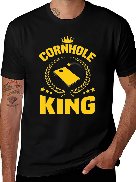 Cornhole King Graphic T-Shirt - Black