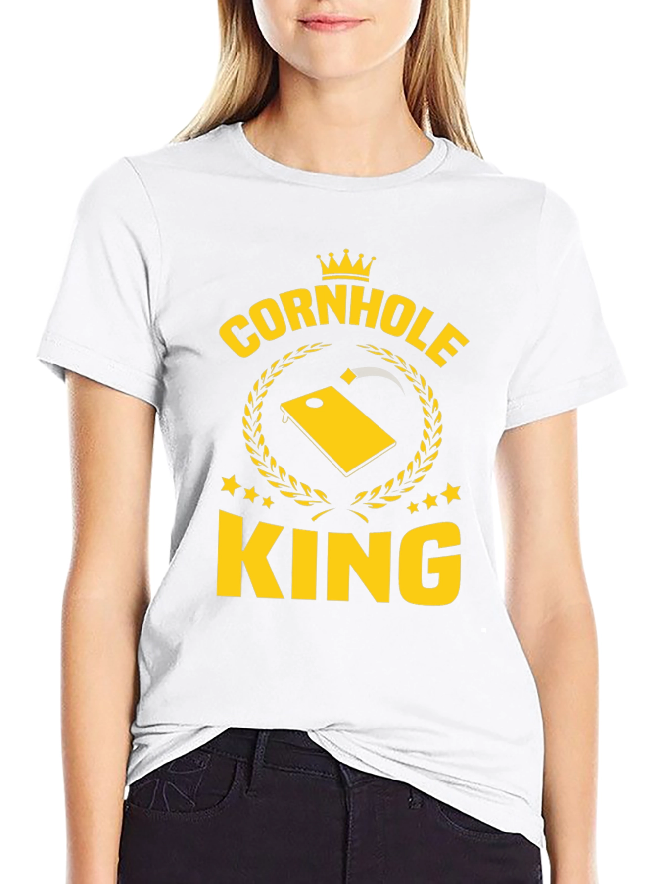 Cornhole King Graphic T-Shirt - Black