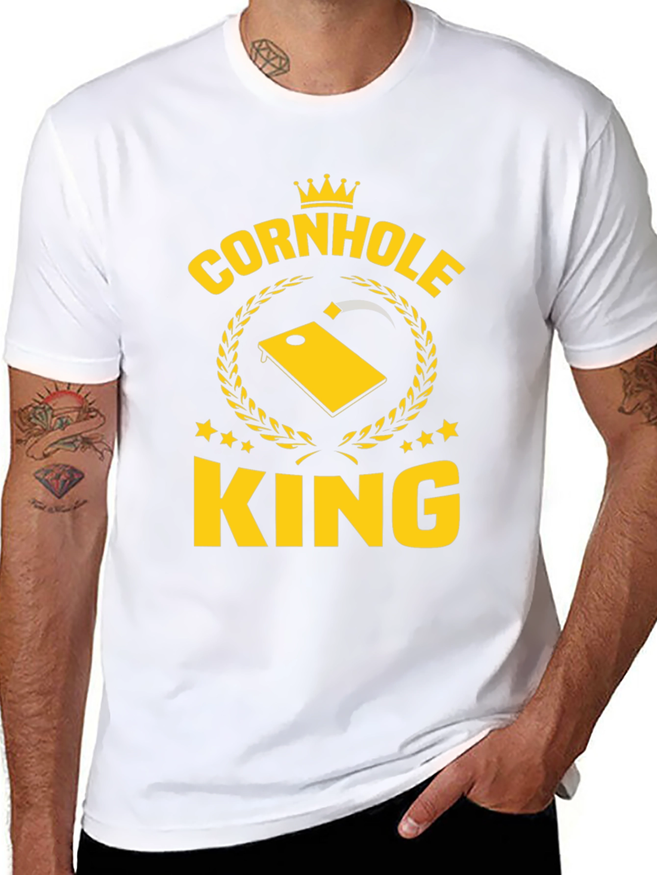 Cornhole King Graphic T-Shirt - Black