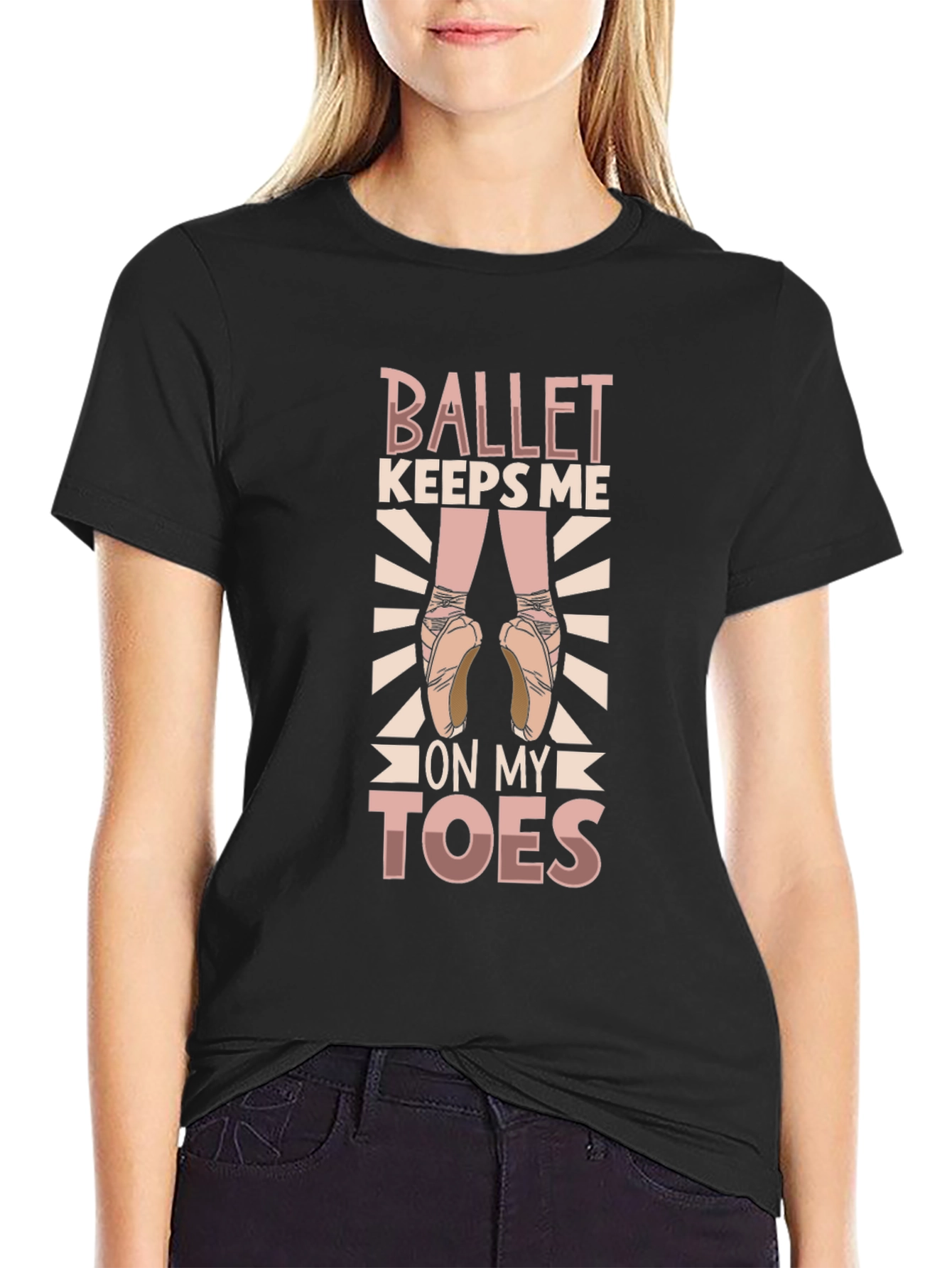Ballet Keeps Me On My Toes Graphic Tee