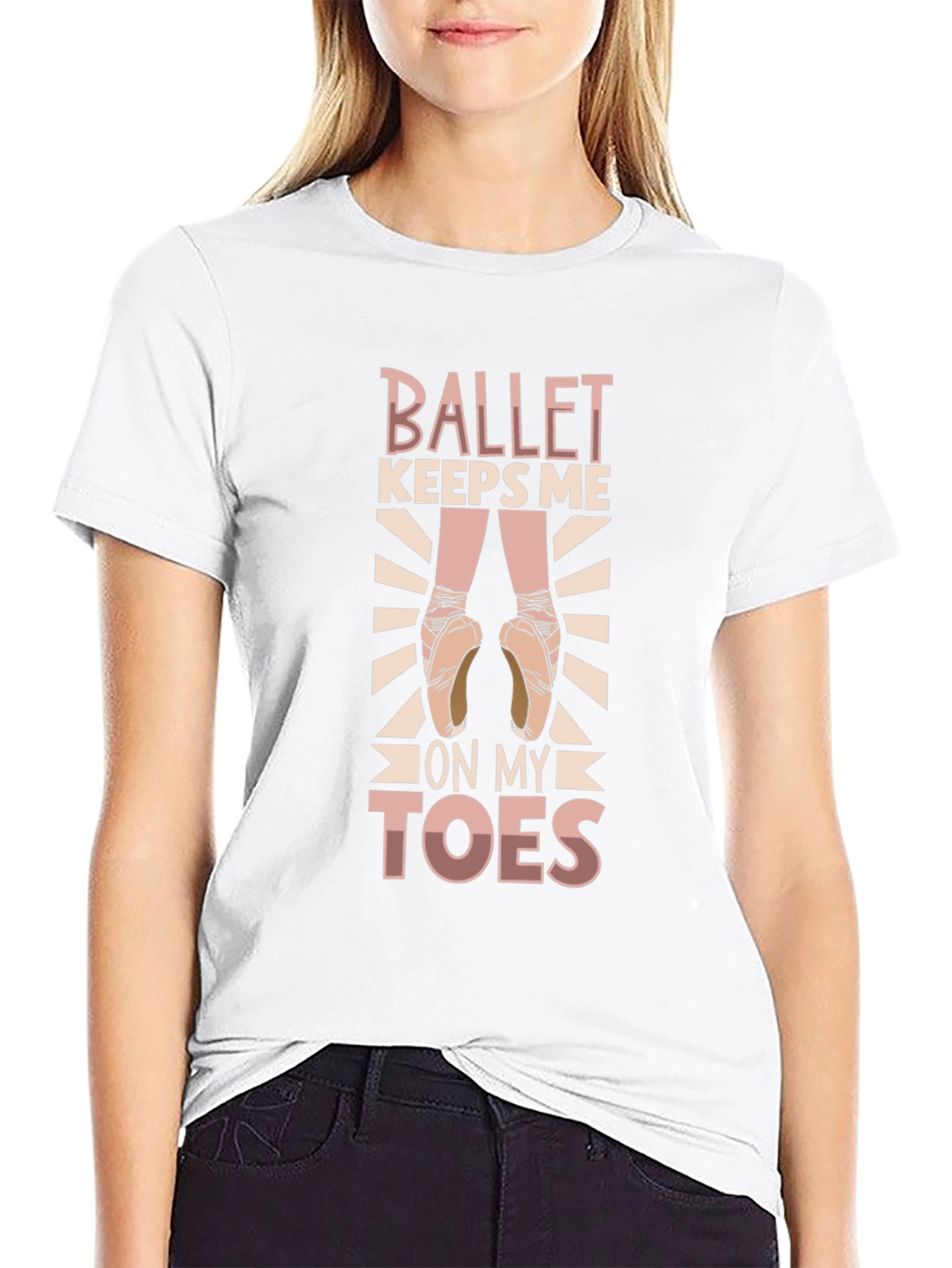 Ballet Keeps Me On My Toes Graphic Tee