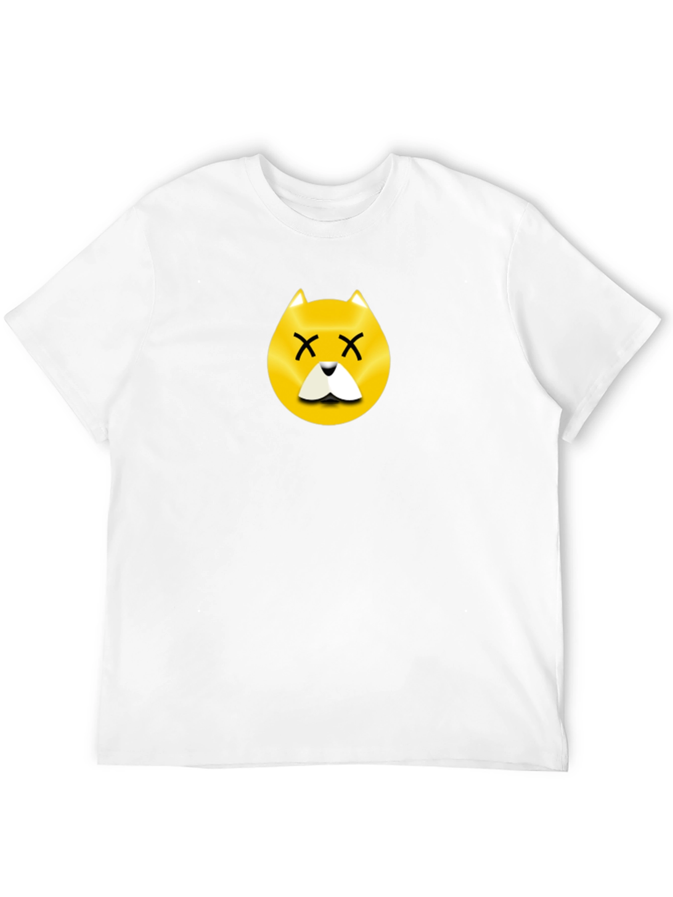 Dead Dog Emoji T-Shirt - Black Cotton