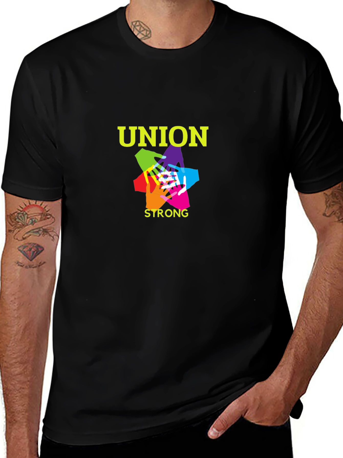 Union Strong Graphic T-Shirt - Black