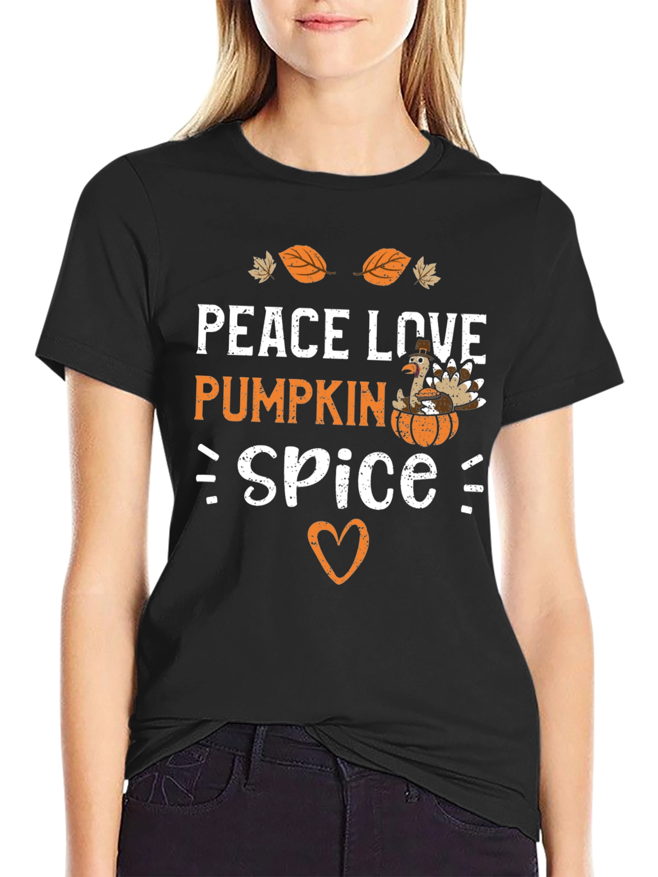 Peace Love Pumpkin Spice Thanksgiving T-Shirt