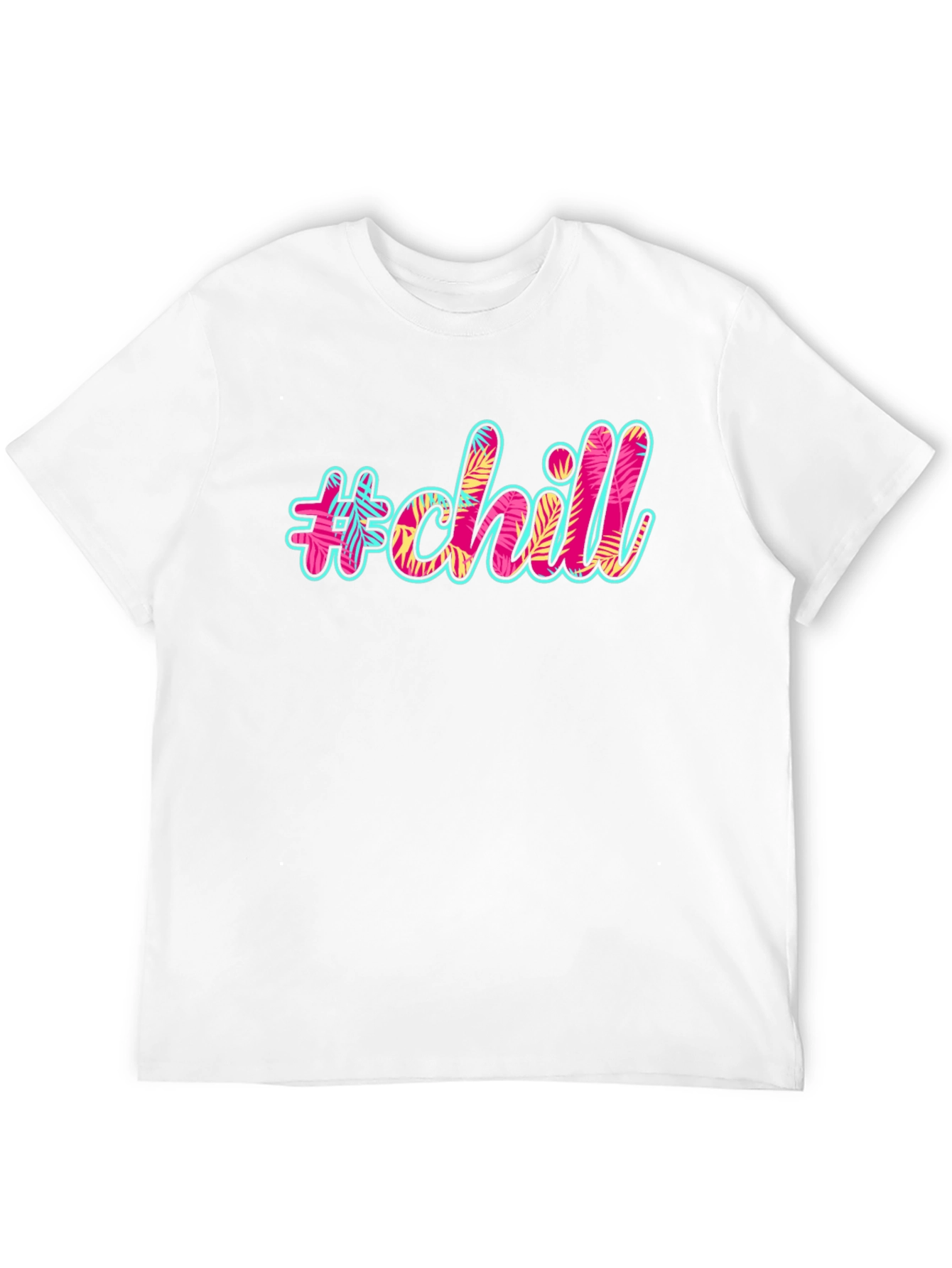 #chill Graphic Print Black T-Shirt