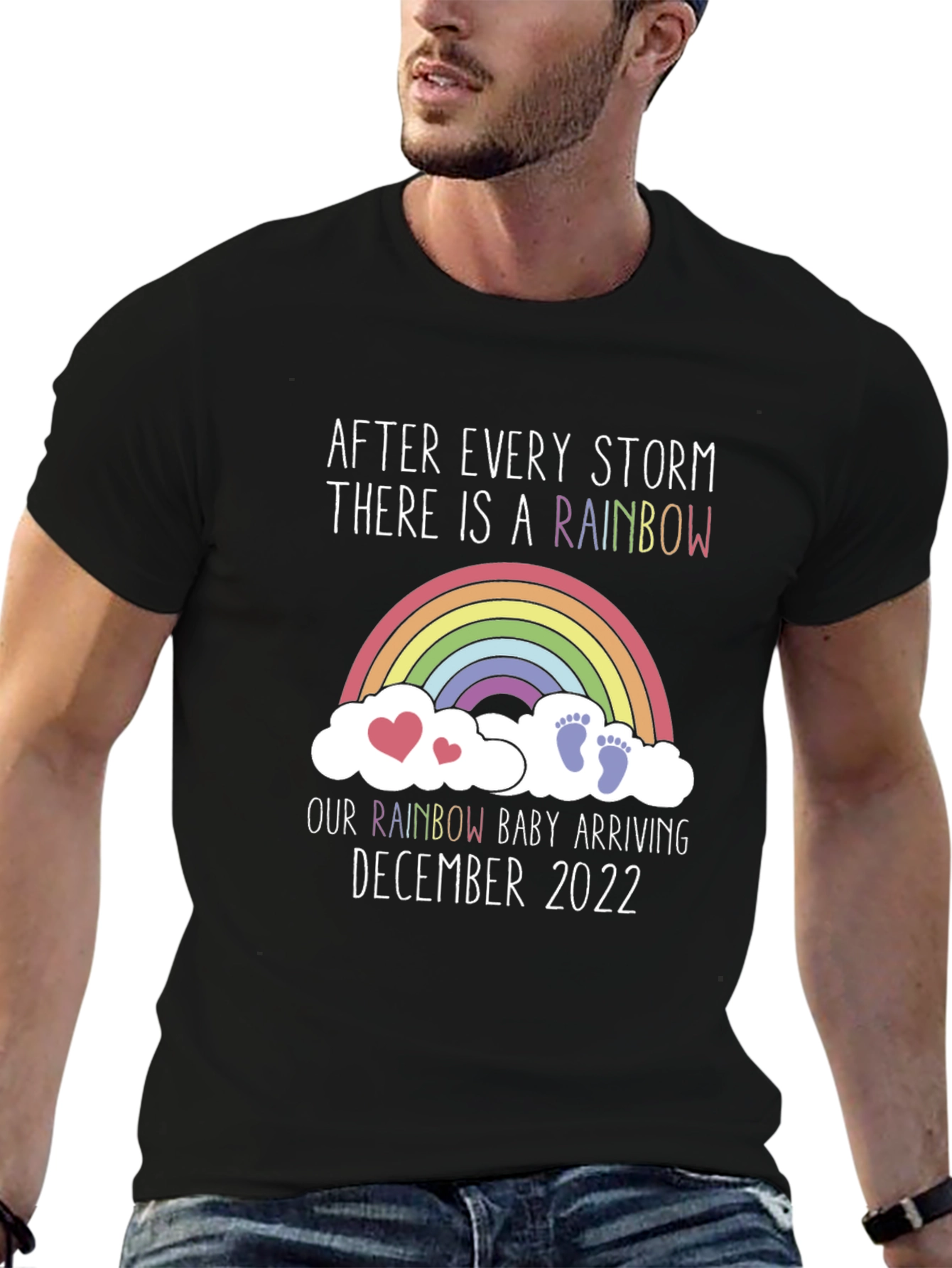 Rainbow Baby Arrival December 2022 T-Shirt