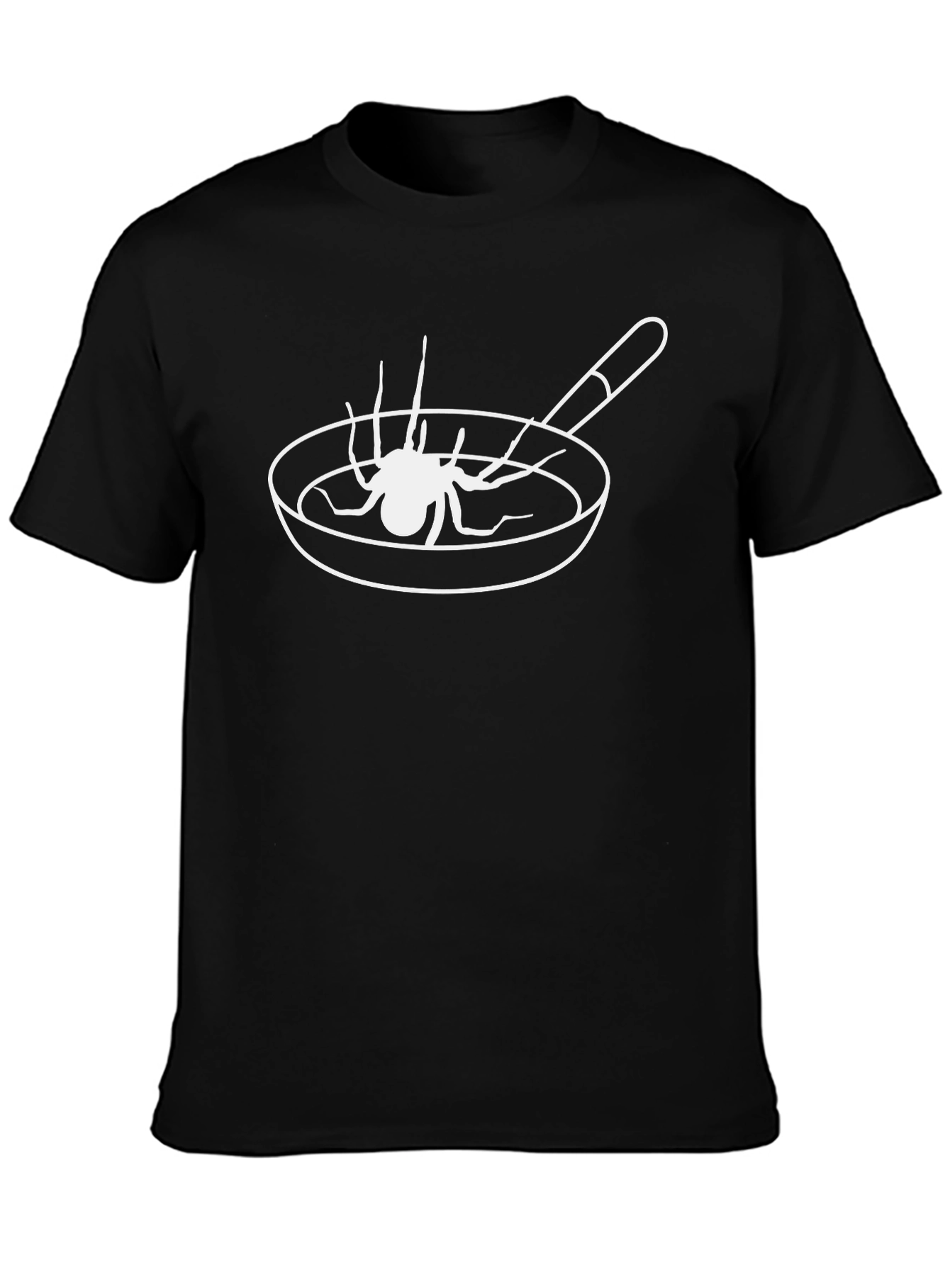 Spider Fry Pan T-Shirt - Funny Arachnid Cooking Tee