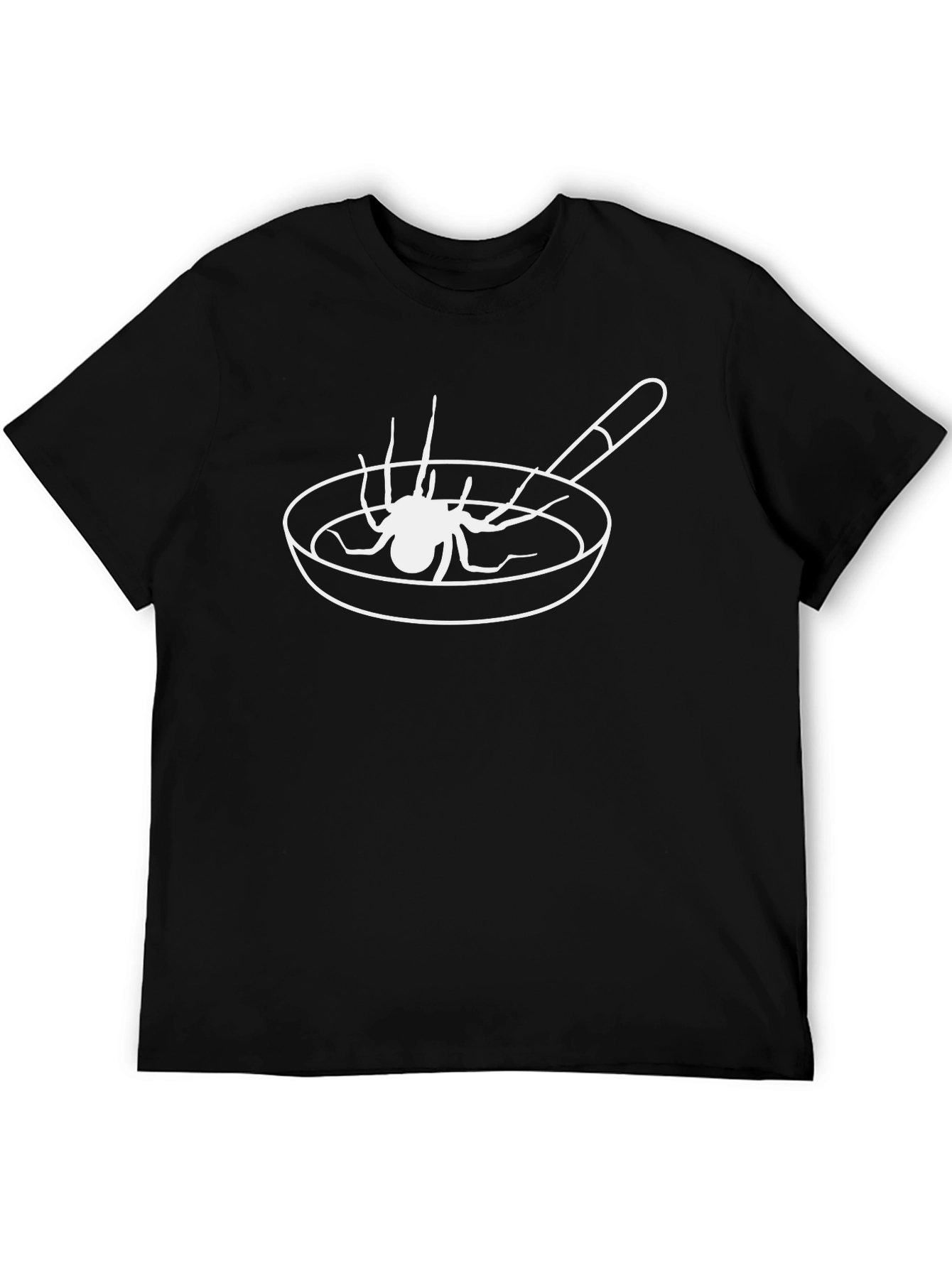 Spider Fry Pan T-Shirt - Funny Arachnid Cooking Tee