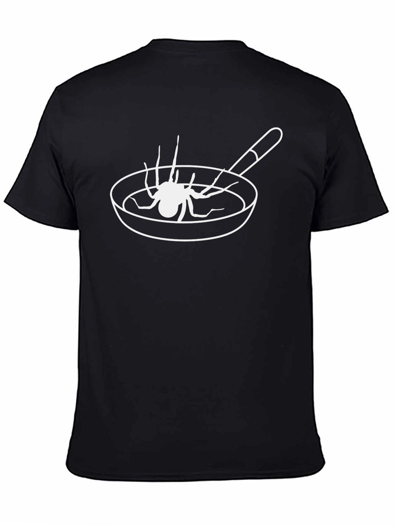 Spider Fry Pan T-Shirt - Funny Arachnid Cooking Tee