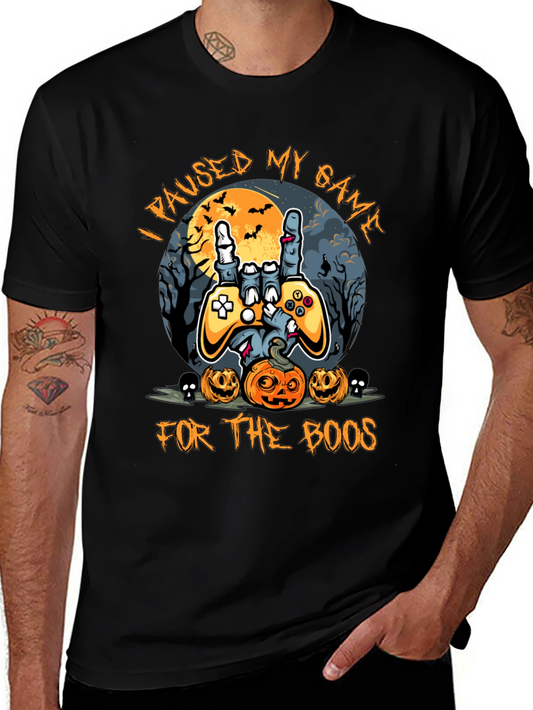Halloween Gamer T-Shirt - Paused My Game