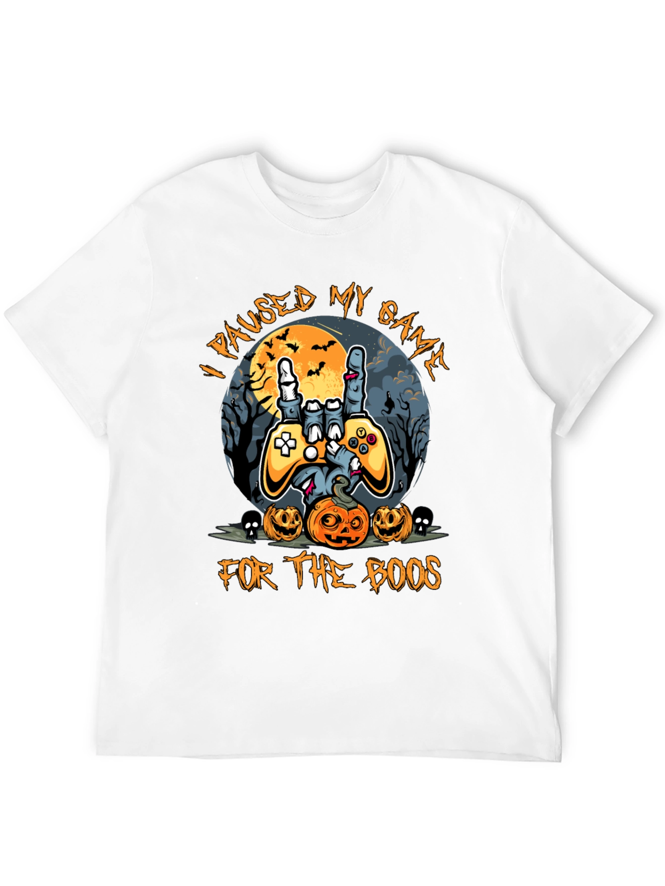 Halloween Gamer T-Shirt - Paused My Game