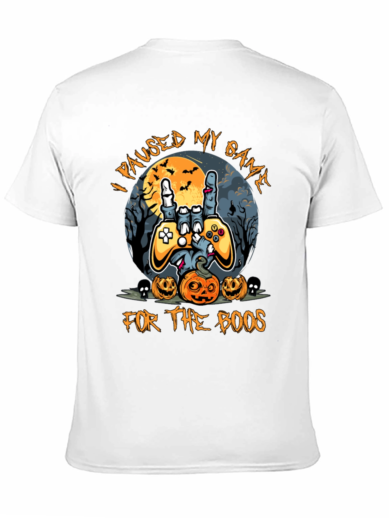 Halloween Gamer T-Shirt - Paused My Game