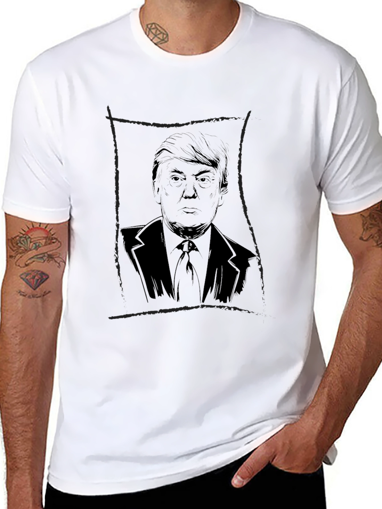 Trump Graphic Print Mens Black T-Shirt