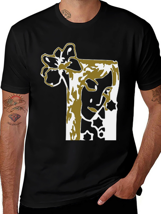 Abstract Floral Graphic Tee - Black Unisex