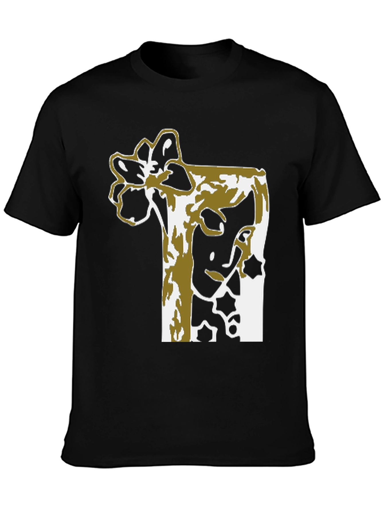 Abstract Floral Graphic Tee - Black Unisex
