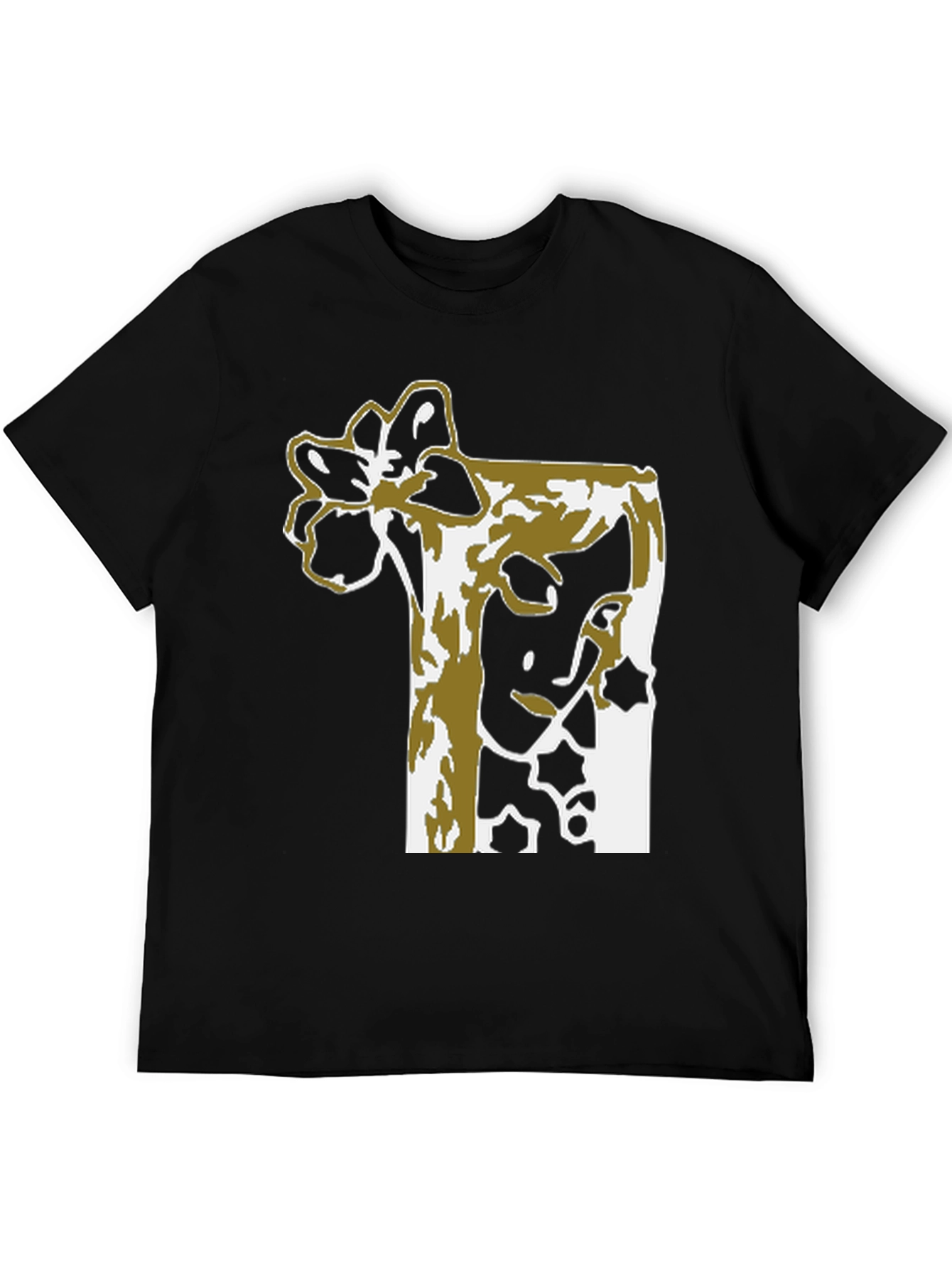 Abstract Floral Graphic Tee - Black Unisex