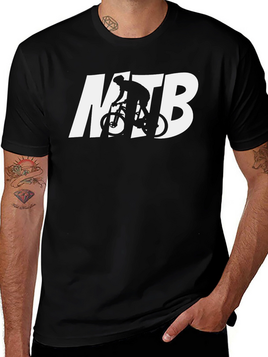 MTB Cyclist Graphic Tee - Black